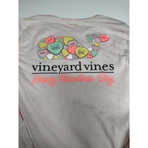 Vineyard‎ Vines Women's Valentine's Day Long Sleeve Light Pink Shirt Size Small